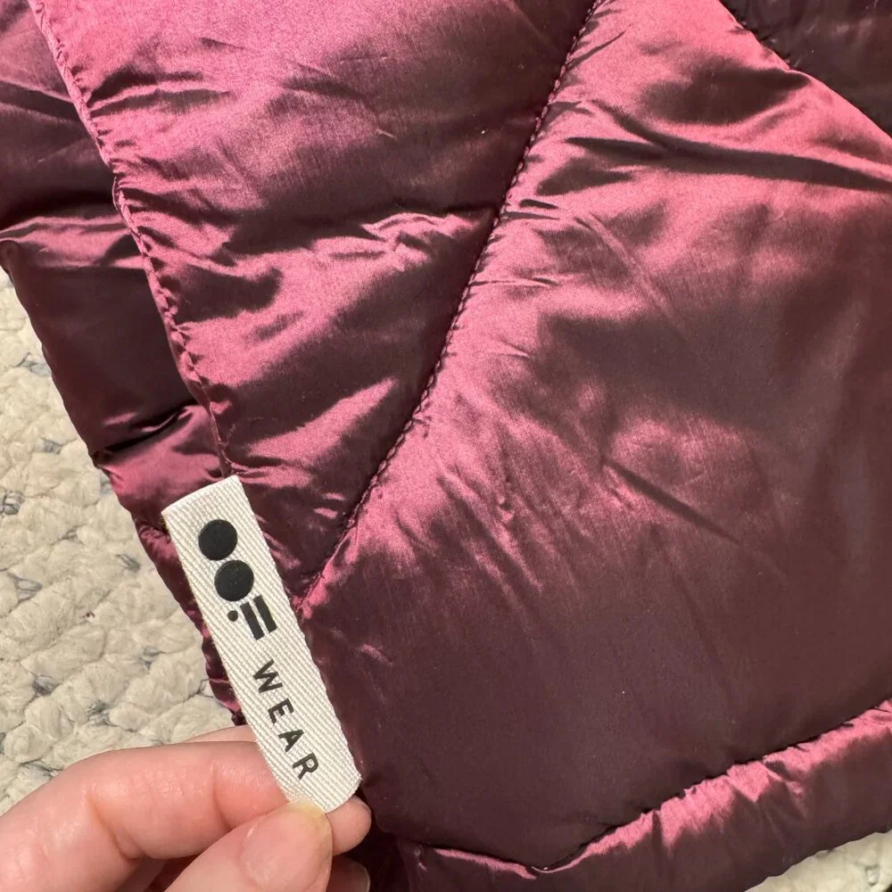 NWT Anthropologie OOF Metallic Quilted Puffer Coat Jacket NEW $400 S Purple RARE - Picture 8 of 8